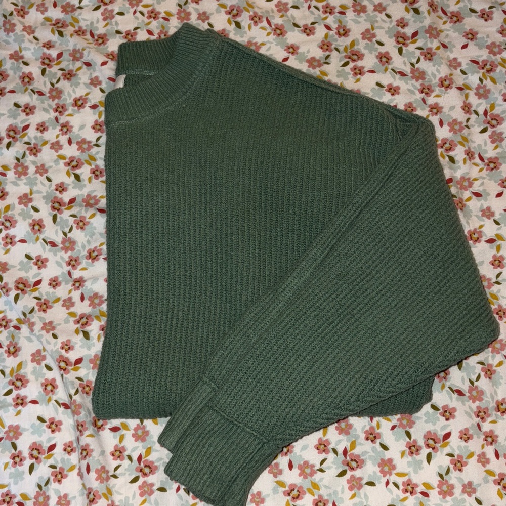 aerie rubbed soft pullover sweater